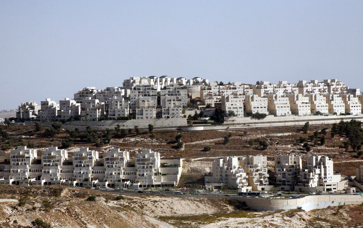 A part of work in Jewish settlement of Harmoun Hanatsave near the Arab neighbourhood of Ras al-Amud