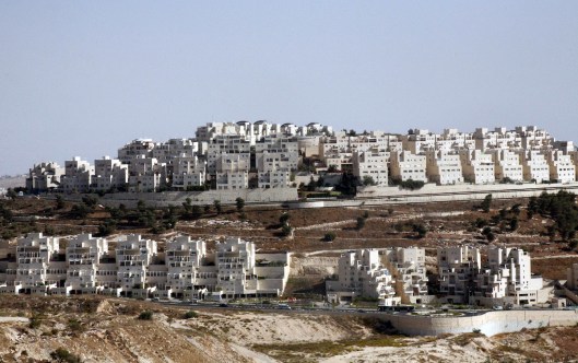 A part of work in Jewish settlement of Harmoun Hanatsave near the Arab neighbourhood of Ras al-Amud